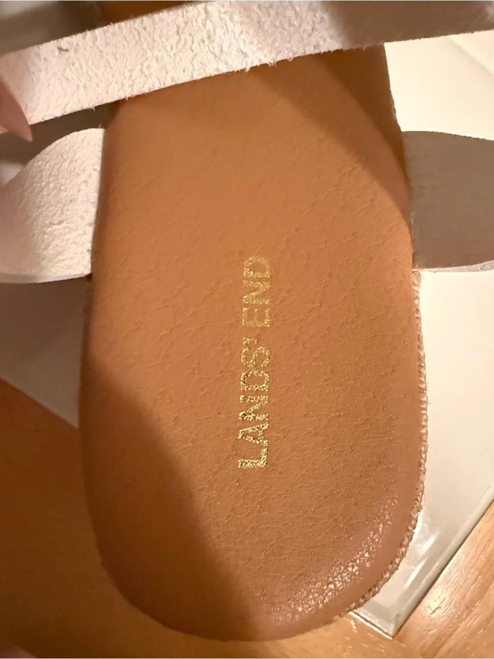 Lands’ End Women’s Espadrille Wedge Sandals- White